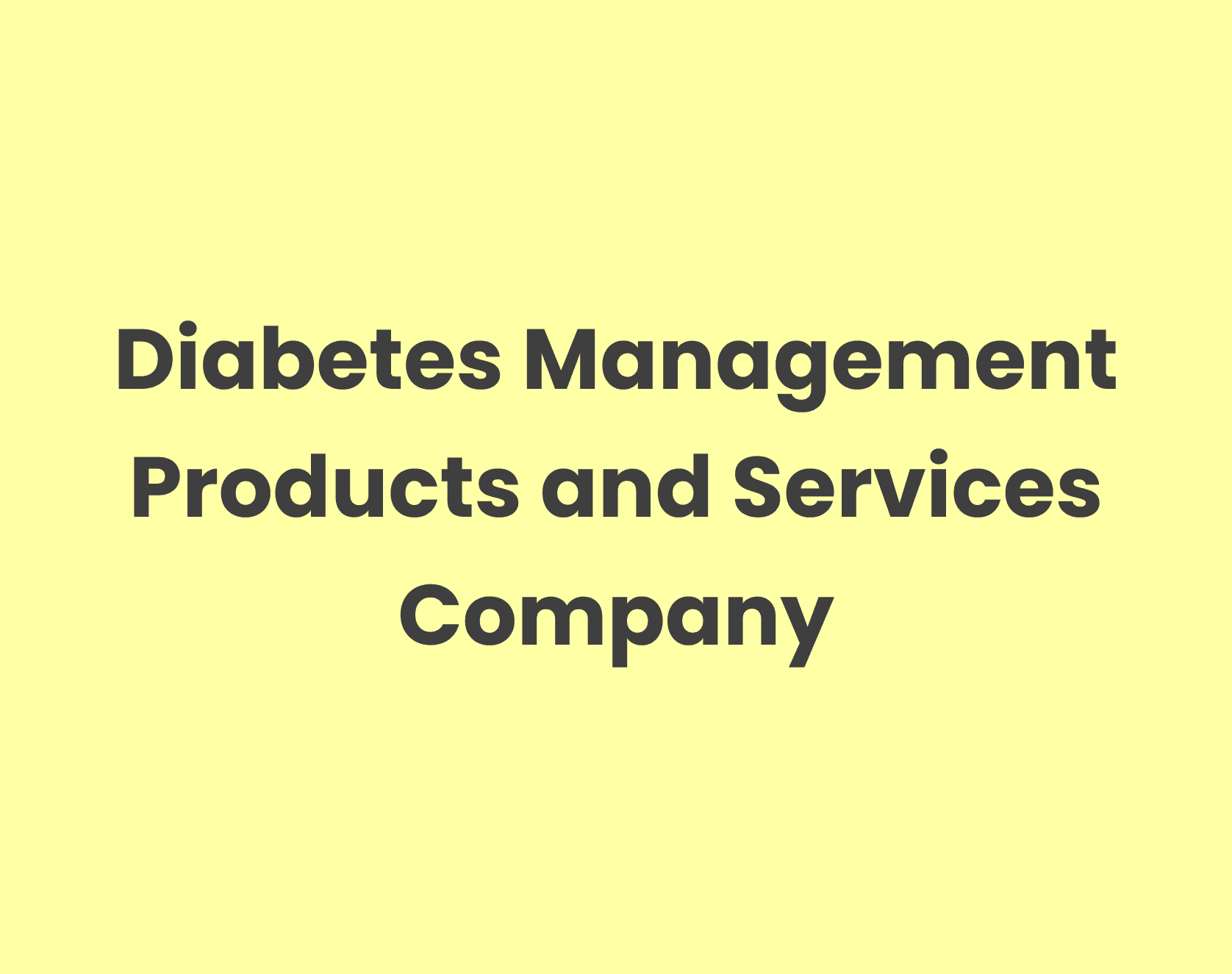 Diabetes Management Co.